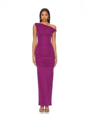 RUNAWAY THE LABEL CHYNA DRESS IN PLUM SZ SMALL